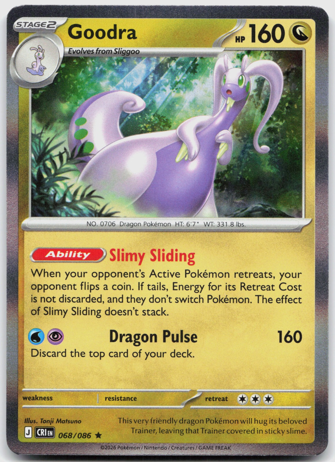 Goodra Holo Rare ME04: Chaos Rising 068/086 NM