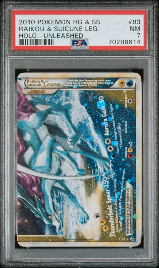 PSA 7 Raikou & Suicune LEGEND Holo Rare Unleashed 93/95