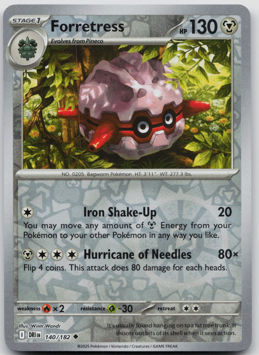 Forretress Reverse Holo Uncommon SV10: Destined Rivals 140/182 NM