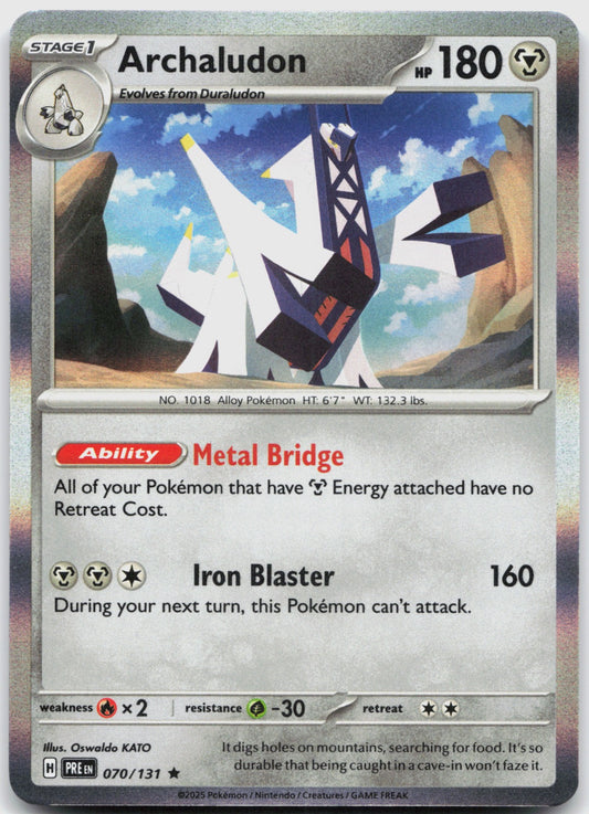 Archaludon Holo Rare SV: Prismatic Evolutions 070/131 NM