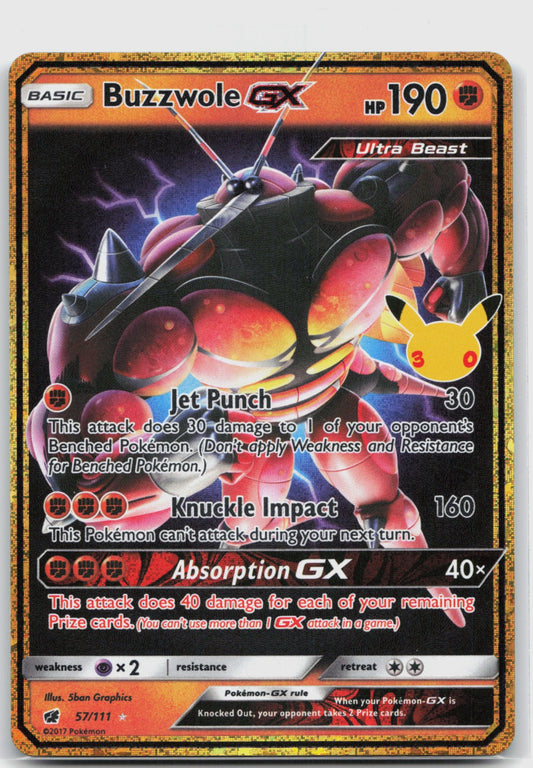 Buzzwole GX Holo Classic Collection ME: 30th Celebration Classic Collection 57/111 NM