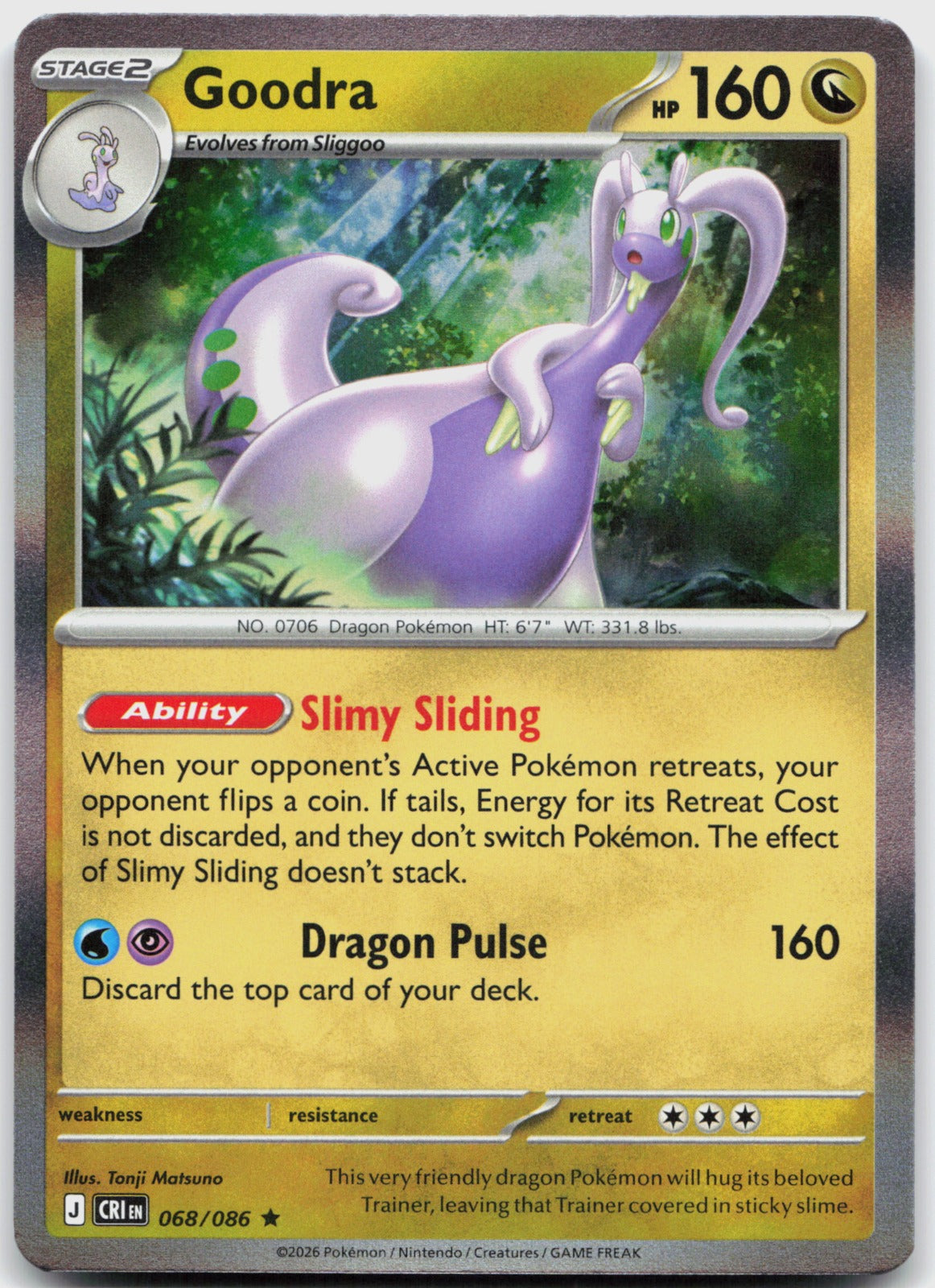 Goodra Holo Rare ME04: Chaos Rising 068/086 NM