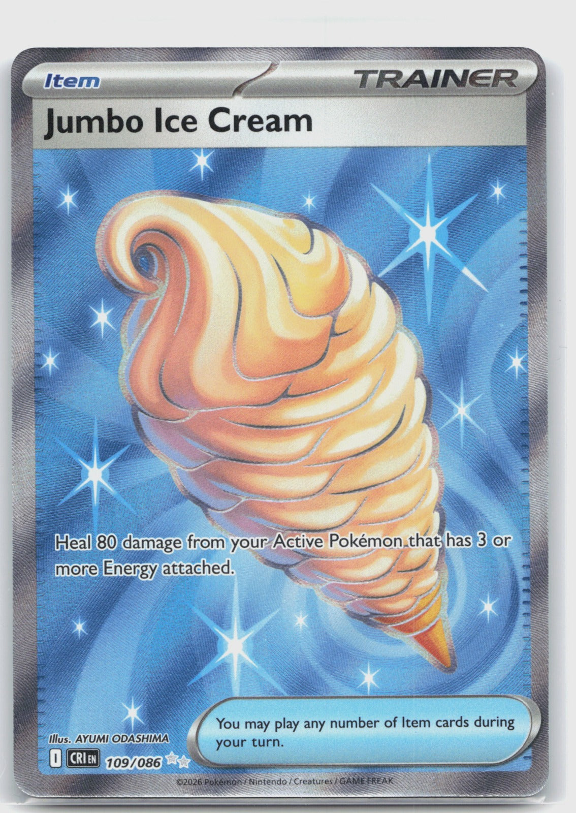 Jumbo Ice Cream Holo Ultra Rare ME04: Chaos Rising 109/086 NM