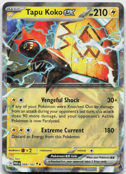 Tapu Koko ex Holo Double Rare SV04: Paradox Rift 068/182 NM