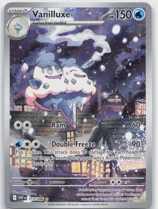 Vanilluxe Holo Illustration Rare SV: White Flare 113/086 NM