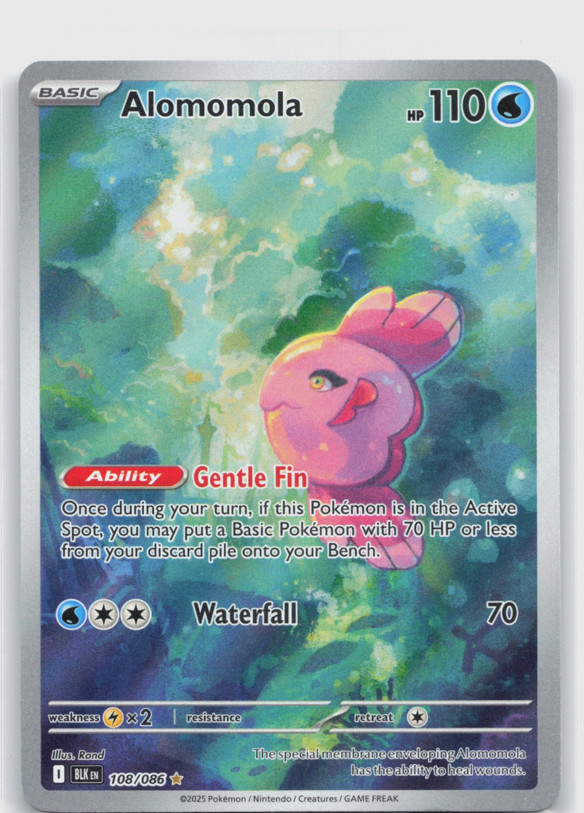 Alomomola Holo Illustration Rare SV: Black Bolt 108/086 NM