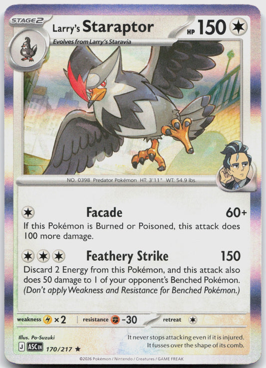 Larry's Staraptor Holo Rare ME: Ascended Heroes 170/217 NM