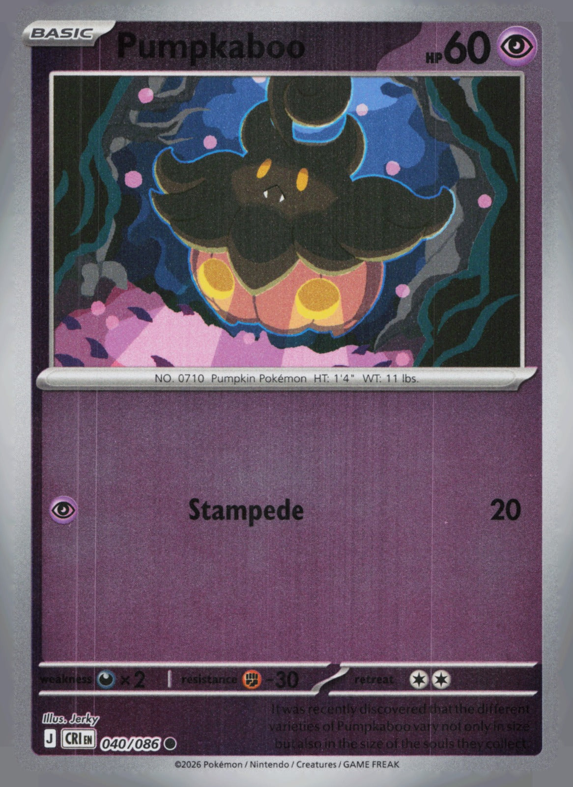 Pumpkaboo Reverse Holo Common ME04: Chaos Rising 040/086 NM