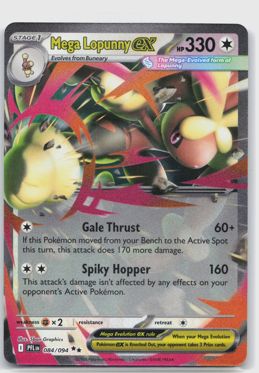 Mega Lopunny ex Holo Double Rare ME02: Phantasmal Flames 084/094 NM