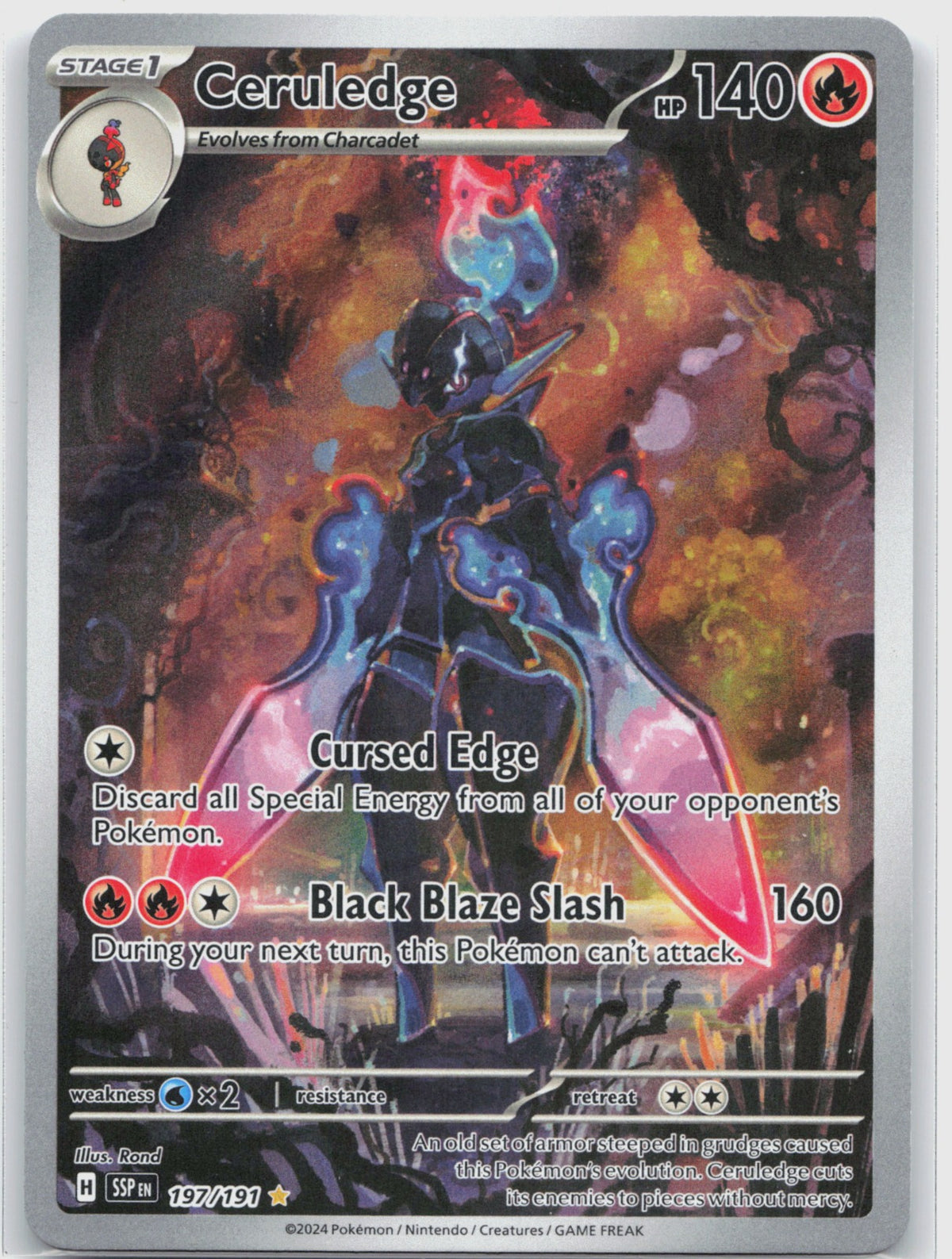 Ceruledge Holo Illustration Rare SV08: Surging Sparks 197/191 NM