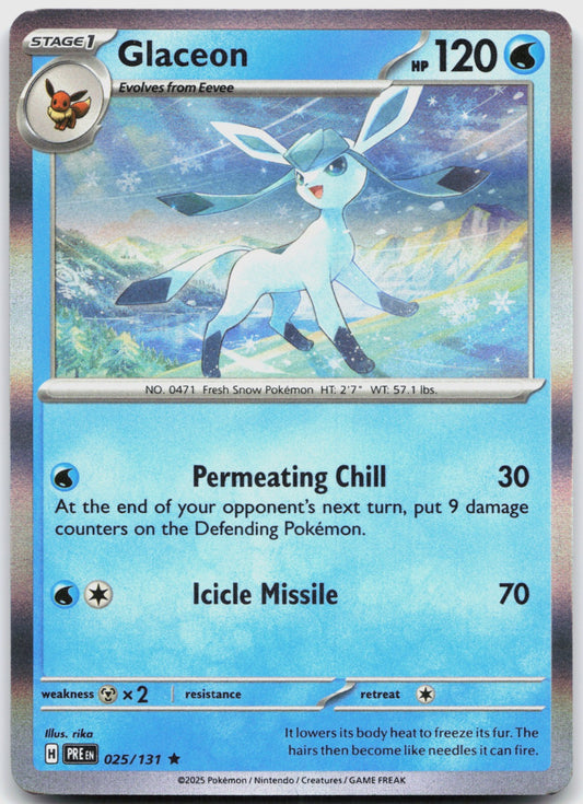 Glaceon Holo Rare SV: Prismatic Evolutions 025/131 NM