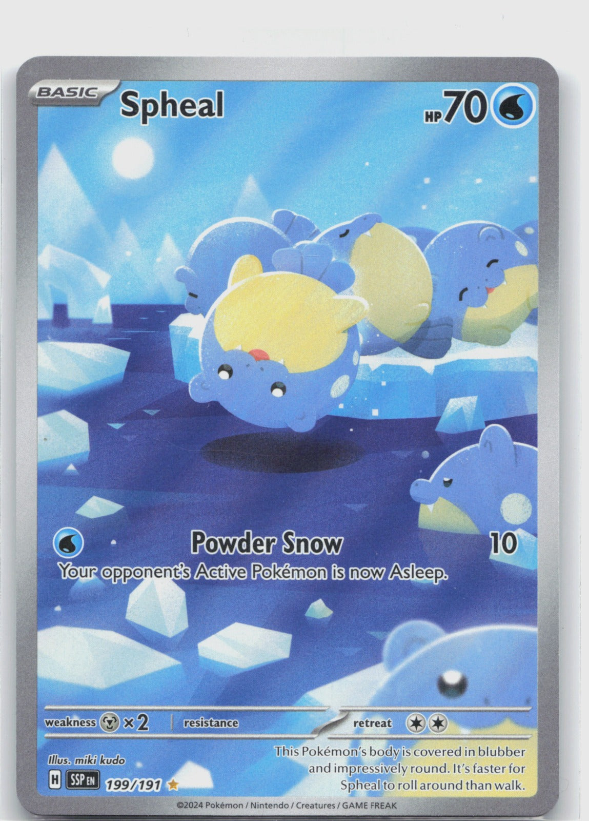 Spheal Holo Illustration Rare SV08: Surging Sparks 199/191 NM
