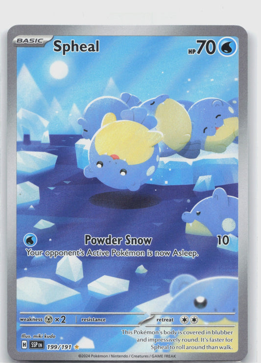 Spheal Holo Illustration Rare SV08: Surging Sparks 199/191 NM