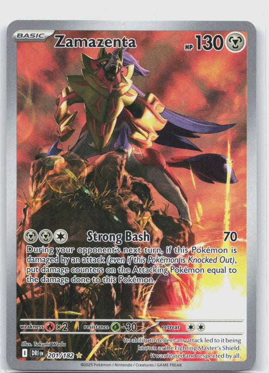 Zamazenta Holo Illustration Rare SV10: Destined Rivals 201/182 NM
