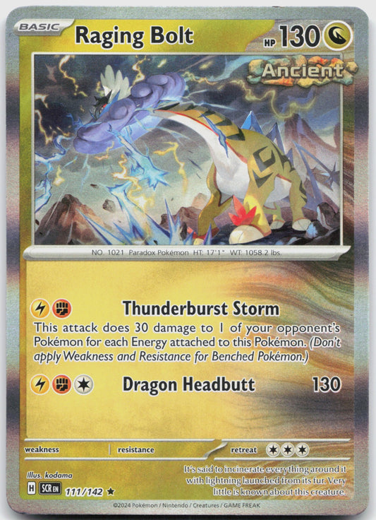 Raging Bolt Holo Rare SV07: Stellar Crown 111/142 NM