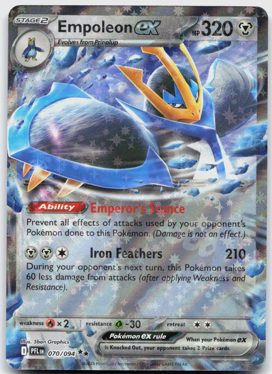 Empoleon ex Holo Double Rare ME02: Phantasmal Flames 070/094 NM