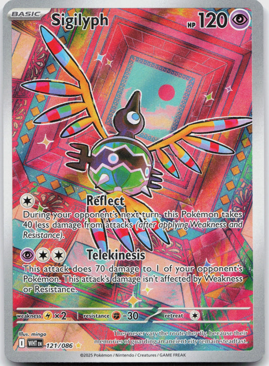 Sigilyph Holo Illustration Rare SV: White Flare 121/086 NM