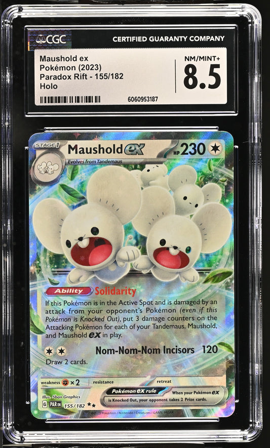 CGC 8.5 Maushold ex Holo Double Rare SV04: Paradox Rift 155/182 - CGC cert 6060953187 front