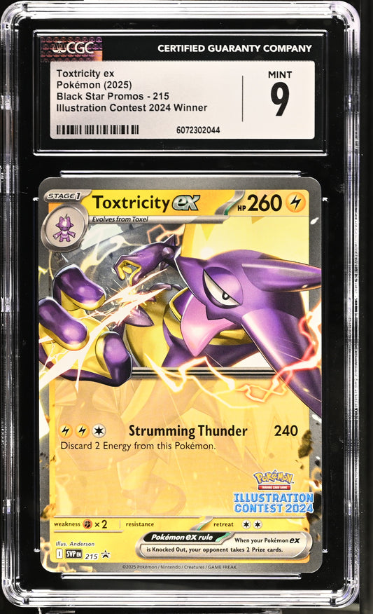 CGC 9 Toxtricity ex Holo Promo Illustration Contest 2024 Winner SV: Scarlet & Violet Promo Cards 215 - CGC cert 6072302044 front