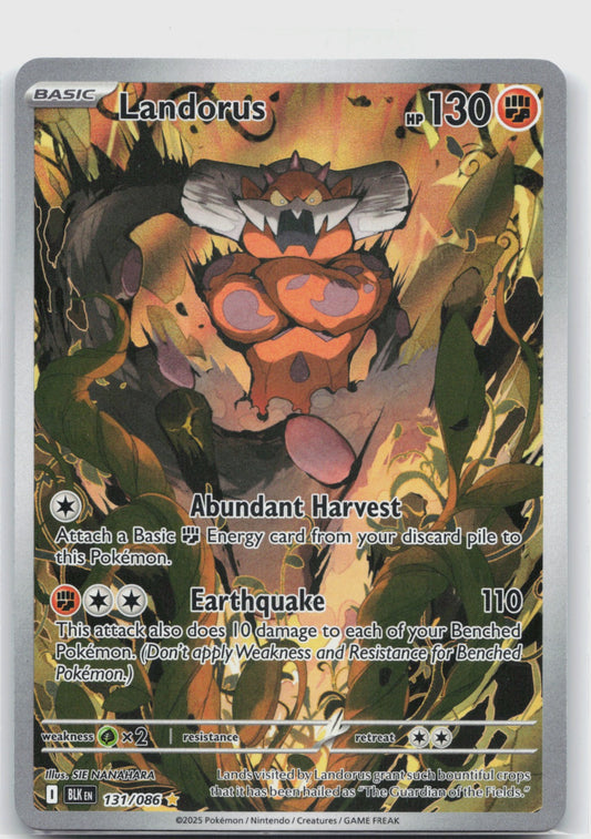 Landorus Holo Illustration Rare SV: Black Bolt 131/086 NM