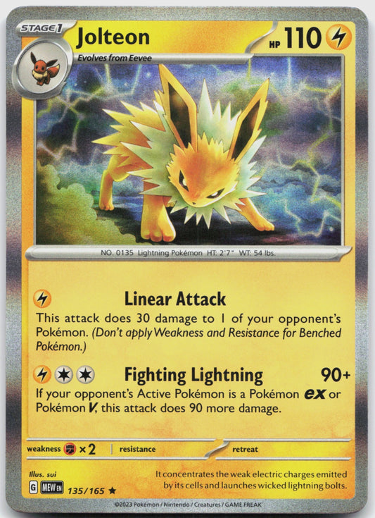 Jolteon Holo Rare SV: Scarlet & Violet 151 135/165 NM