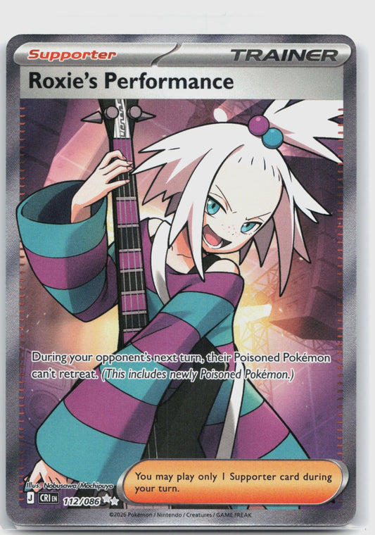 Roxie's Performance Holo Ultra Rare ME04: Chaos Rising 112/086 NM