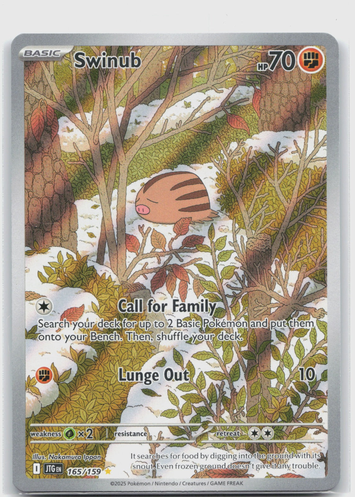 Swinub Holo Illustration Rare SV09: Journey Together 165/159 NM