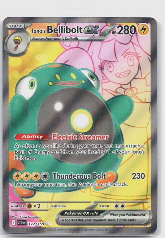 Iono's Bellibolt ex Holo Ultra Rare SV09: Journey Together 172/159 NM