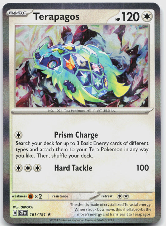 Terapagos Holo Rare SV08: Surging Sparks 161/191 NM