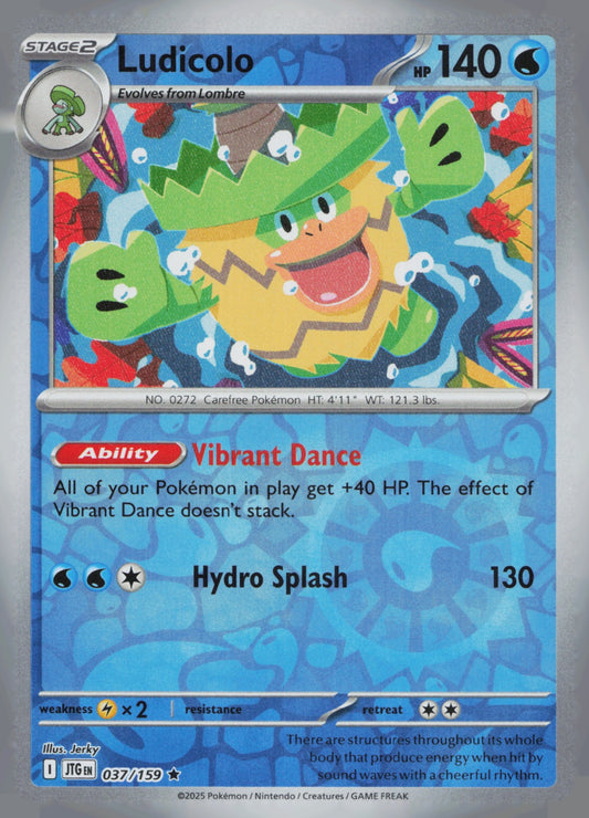 Ludicolo Reverse Holo Rare SV09: Journey Together 037/159 NM