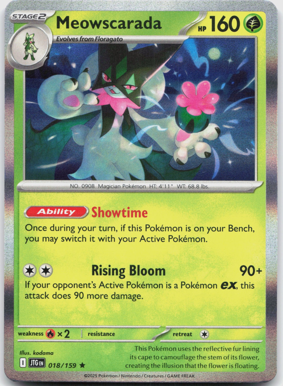 Meowscarada Holo Rare SV09: Journey Together 018/159 NM