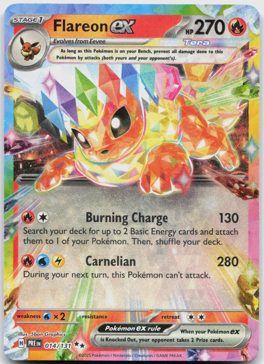 Flareon ex Holo Double Rare SV: Prismatic Evolutions 014/131 NM