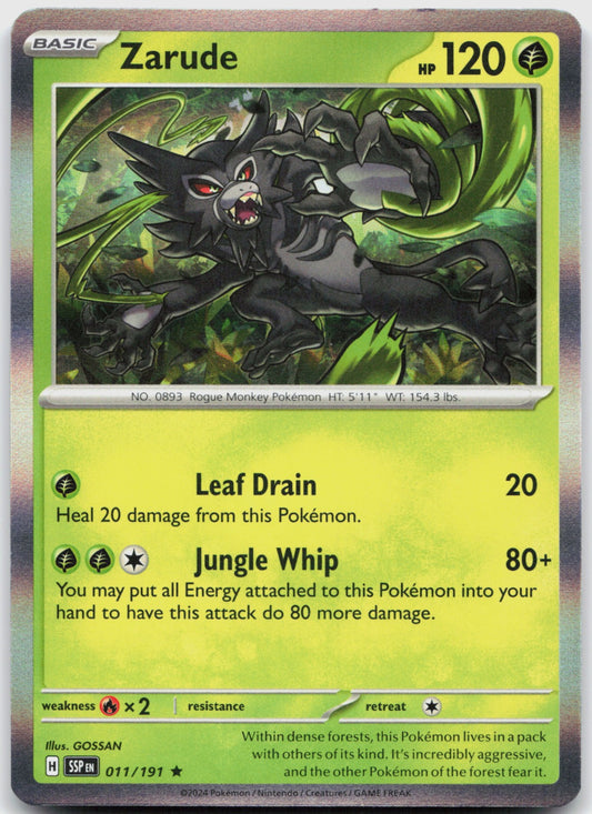 Zarude Holo Rare SV08: Surging Sparks 011/191 NM
