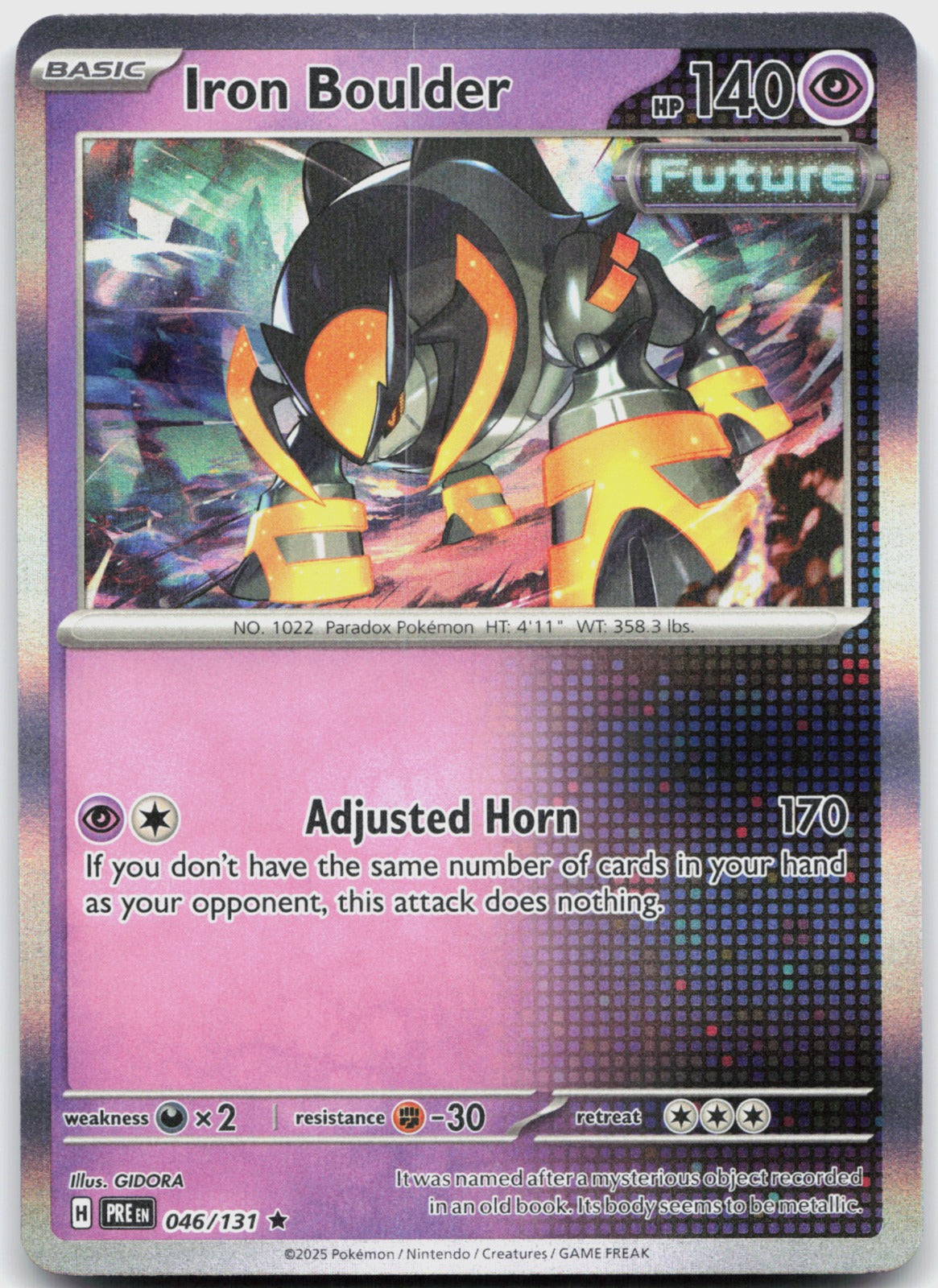 Iron Boulder Holo Rare SV: Prismatic Evolutions 046/131 NM