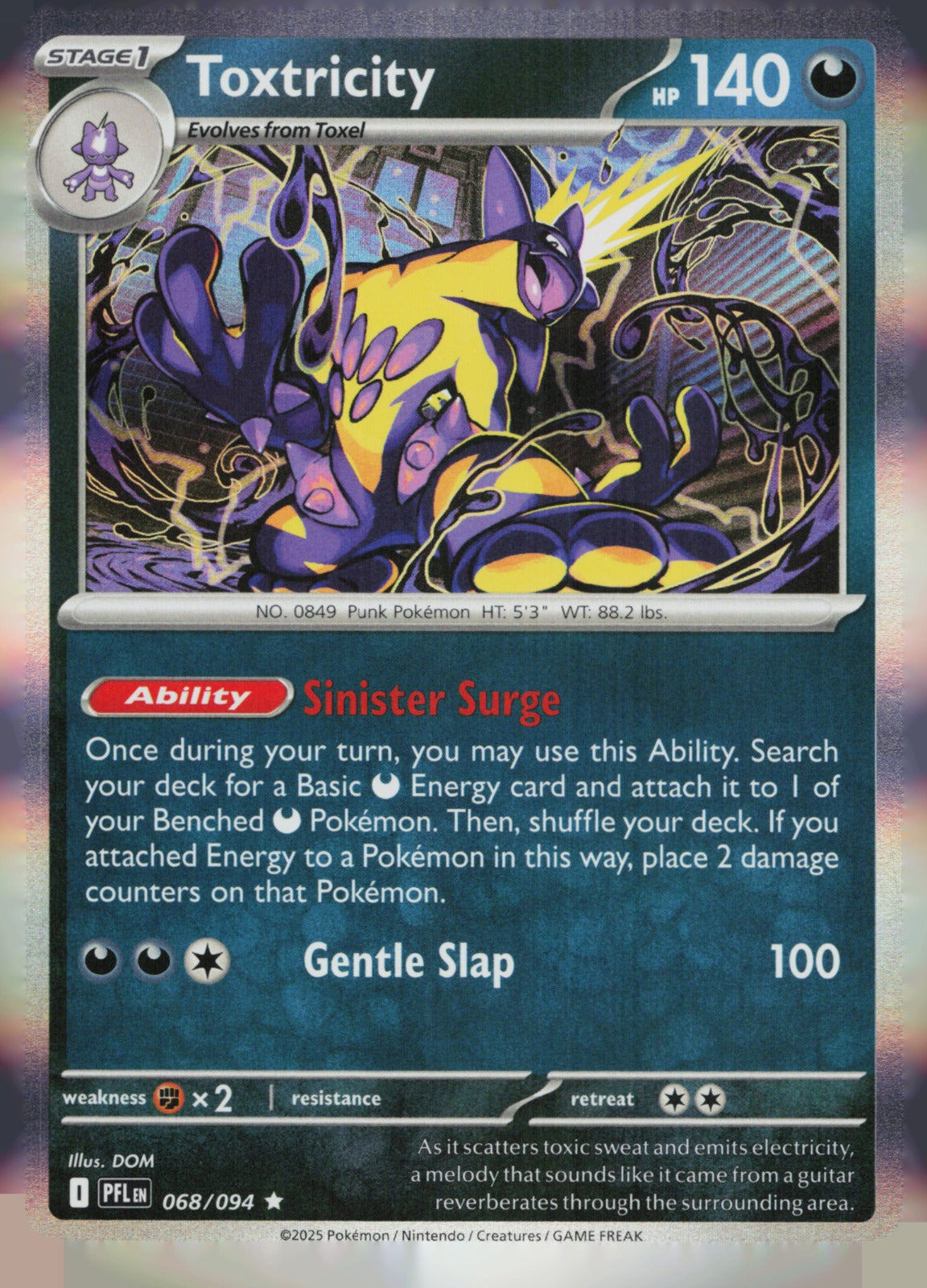 Toxtricity Holo Rare ME02: Phantasmal Flames 068/094 NM