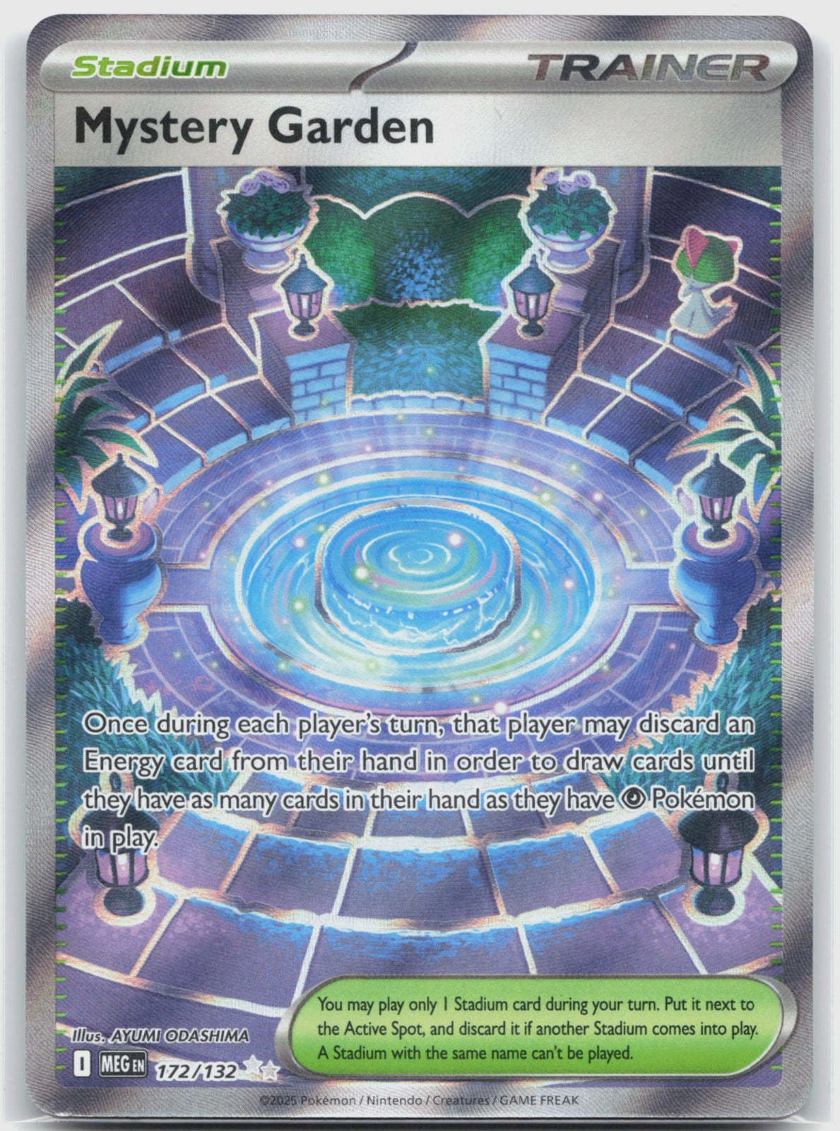 Mystery Garden Holo Ultra Rare ME01: Mega Evolution 172/132 NM