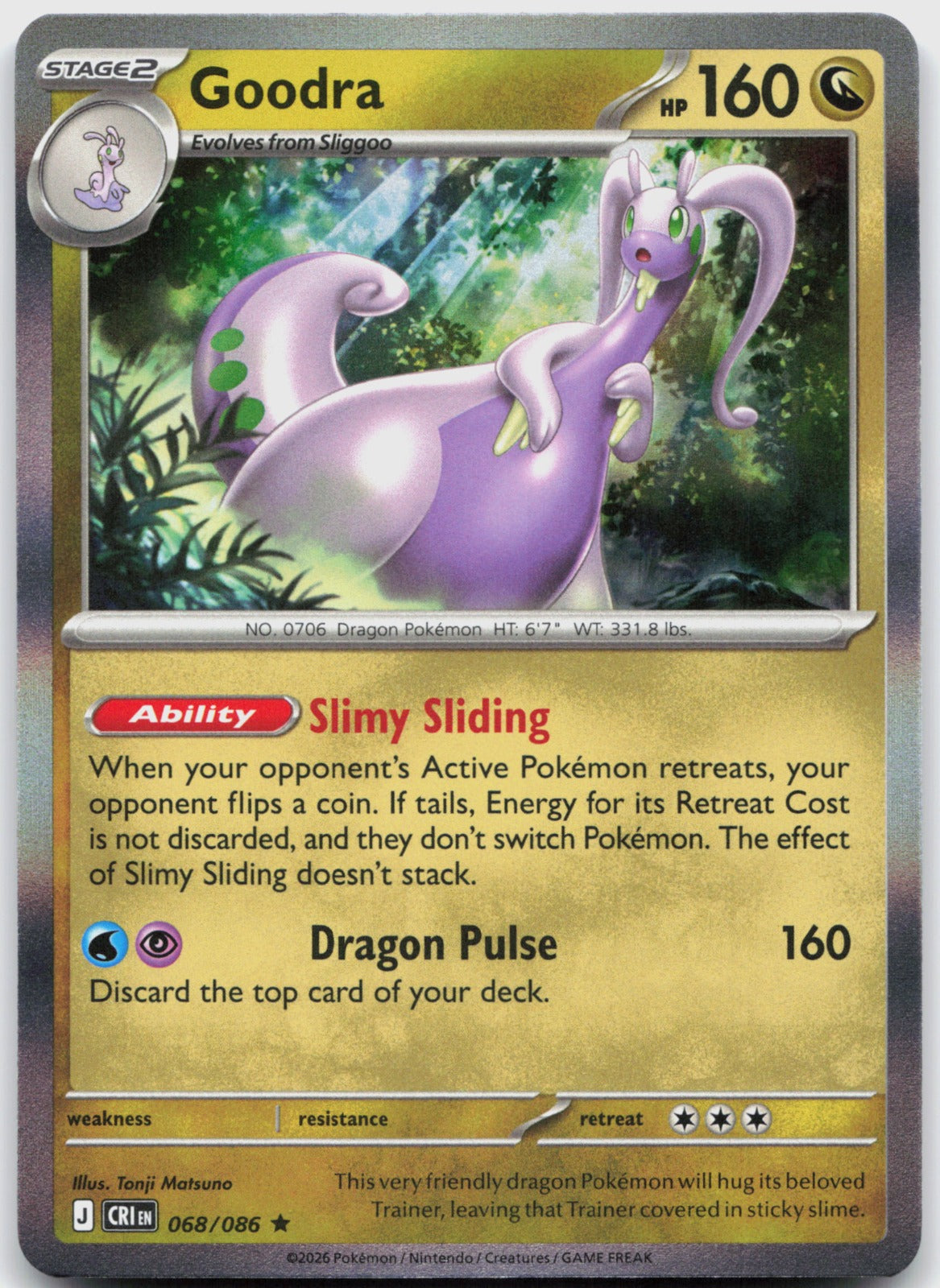 Goodra Holo Rare ME04: Chaos Rising 068/086 NM