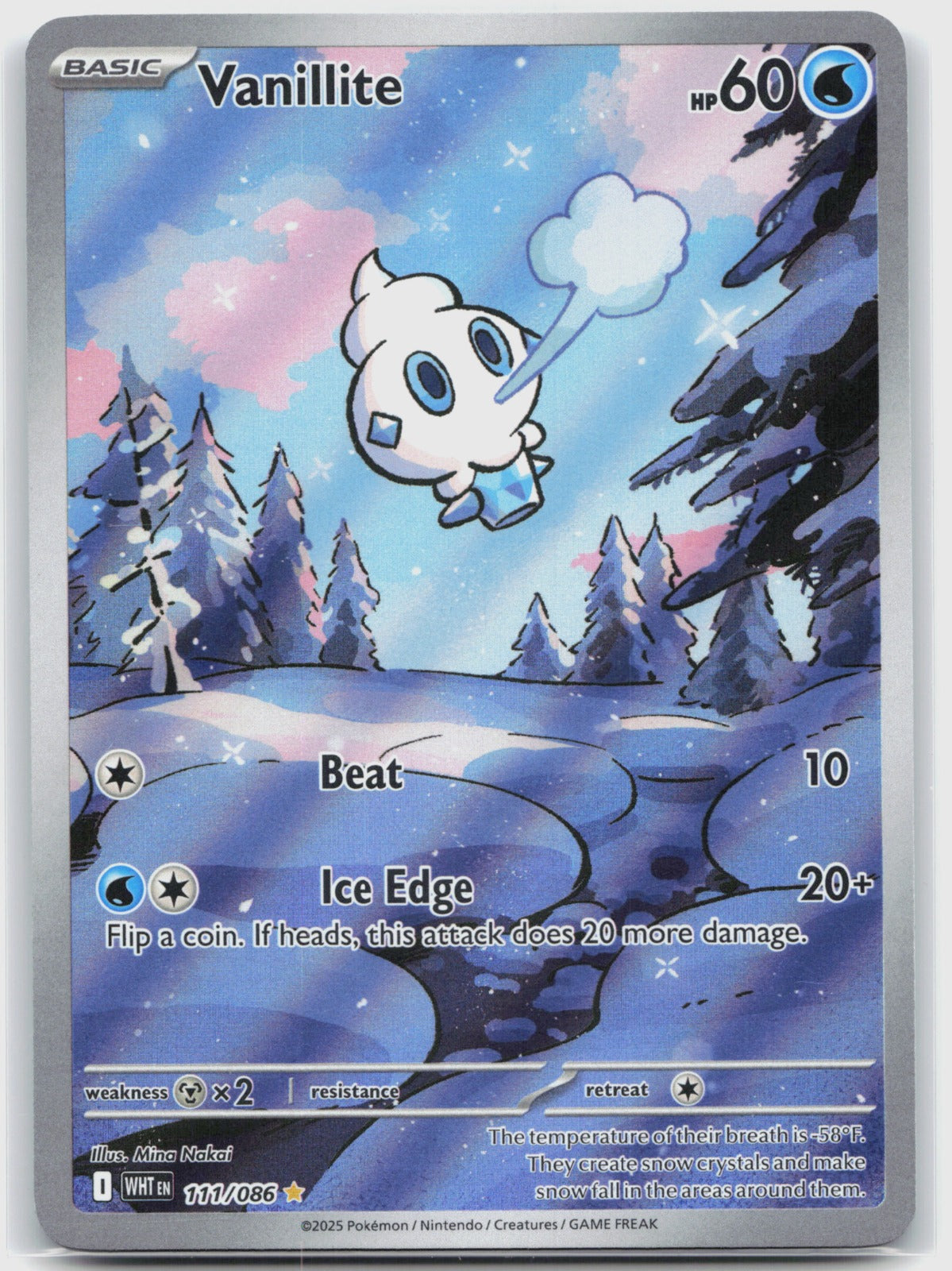 Vanillite Holo Illustration Rare SV: White Flare 111/086 NM
