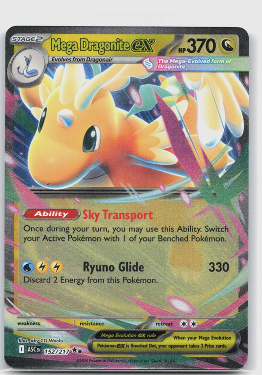 Mega Dragonite ex Holo Double Rare ME: Ascended Heroes 152/217 NM