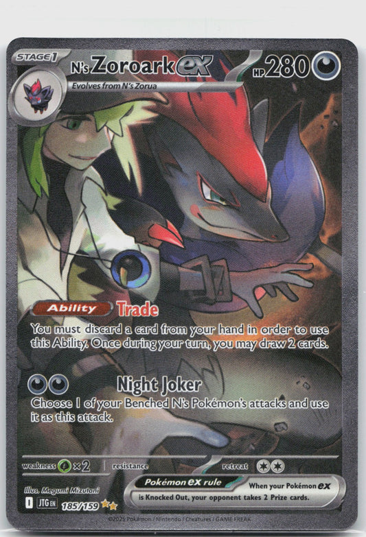 N's Zoroark ex Holo Special Illustration Rare SV09: Journey Together 185/159 NM