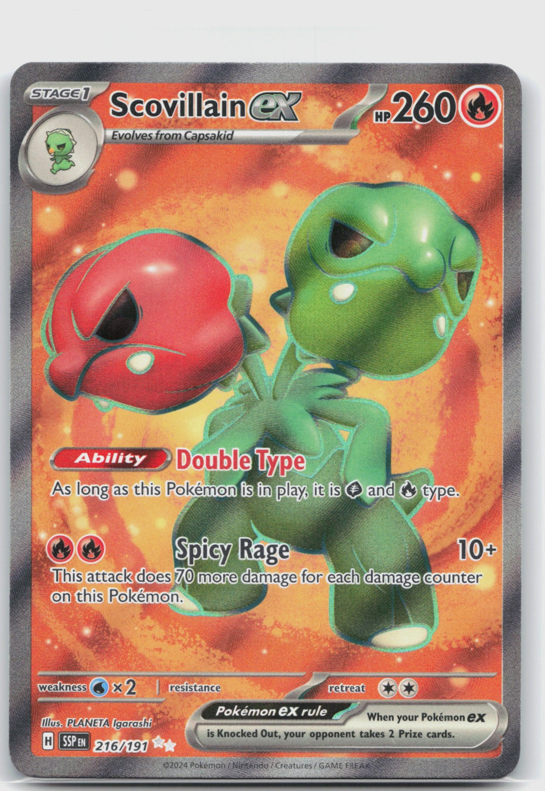 Scovillain ex Holo Ultra Rare SV08: Surging Sparks 216/191 NM