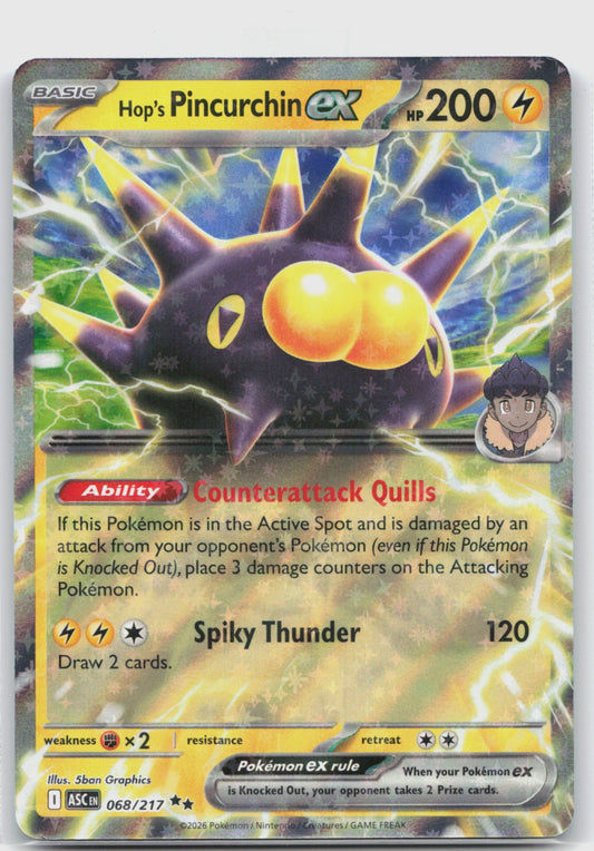 Hop's Pincurchin ex Holo Double Rare ME: Ascended Heroes 068/217 NM