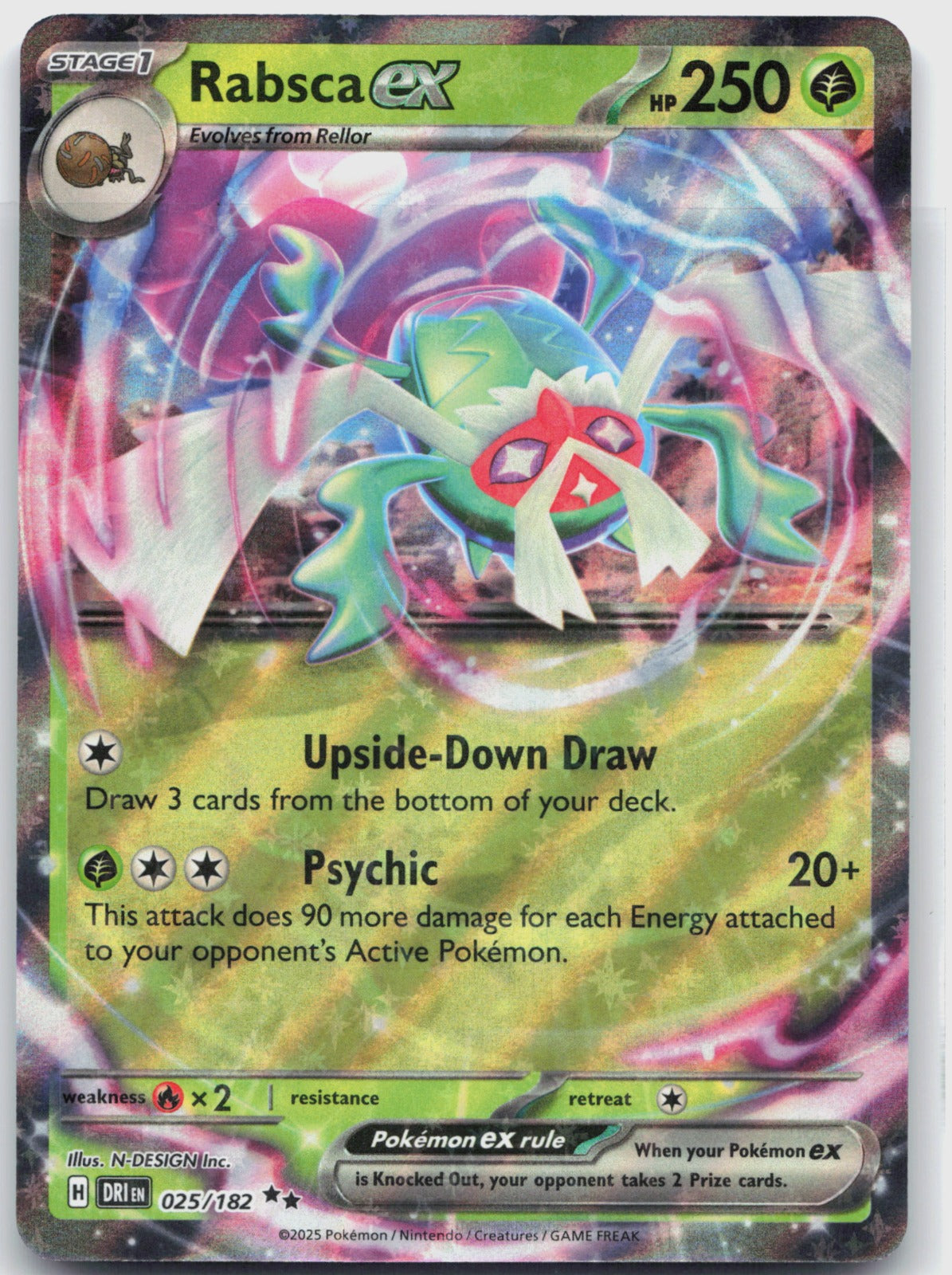 Rabsca ex Holo Double Rare SV10: Destined Rivals 025/182 NM
