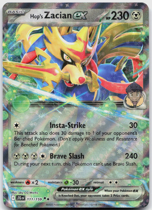 Hop's Zacian ex Holo Double Rare SV09: Journey Together 111/159 NM