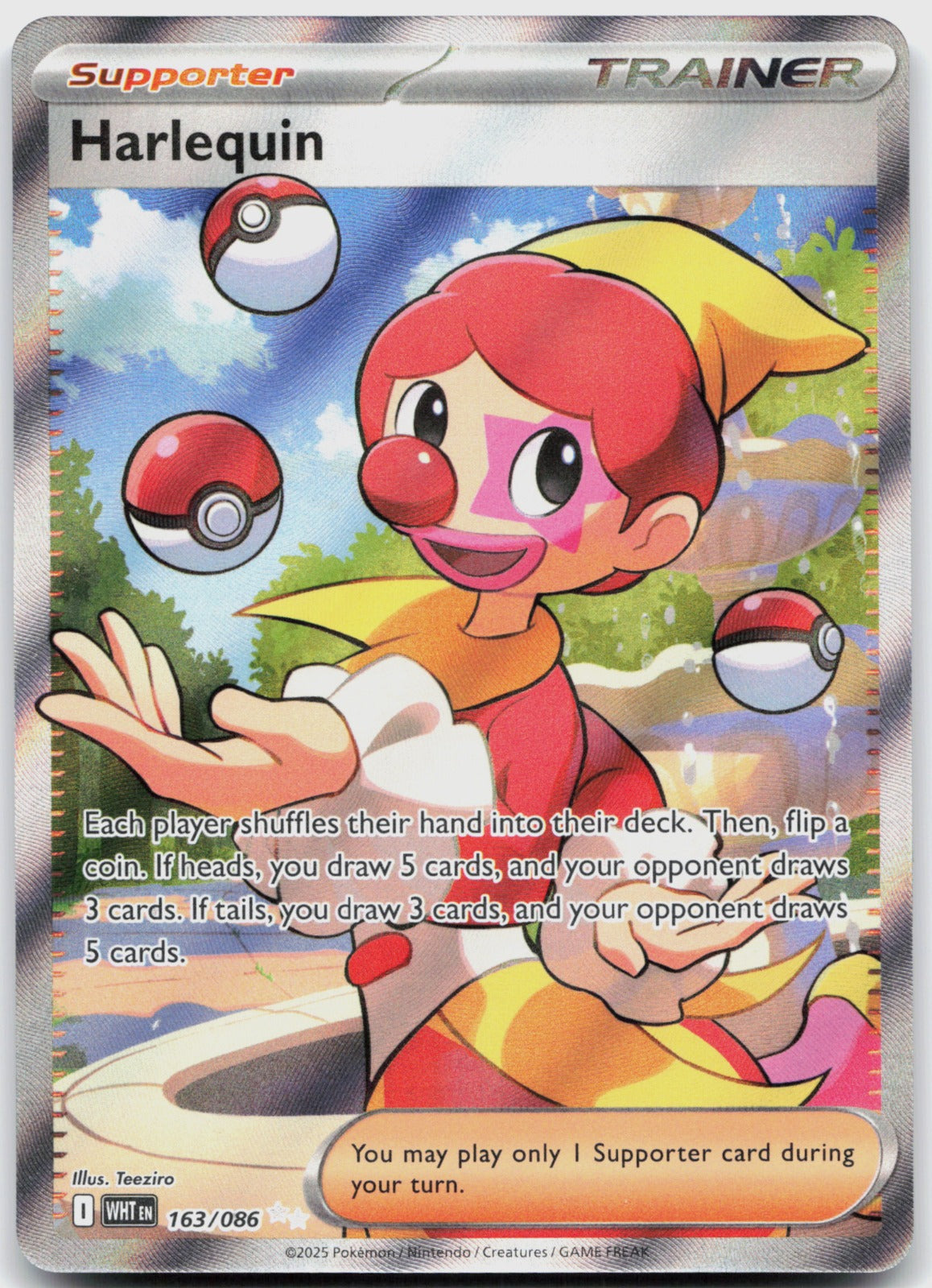 Harlequin Holo Ultra Rare SV: White Flare 163/086 NM