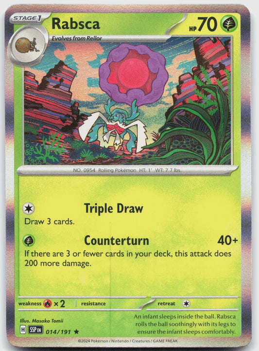 Rabsca Holo Rare SV08: Surging Sparks 014/191 NM