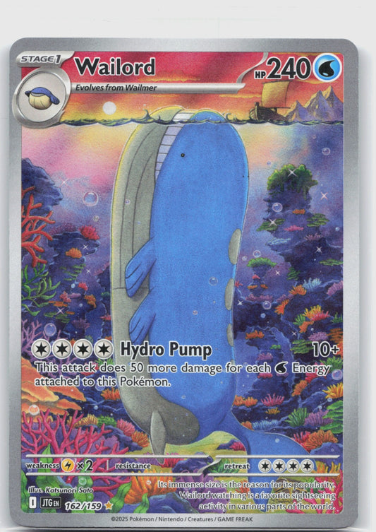 Wailord Holo Illustration Rare SV09: Journey Together 162/159 NM