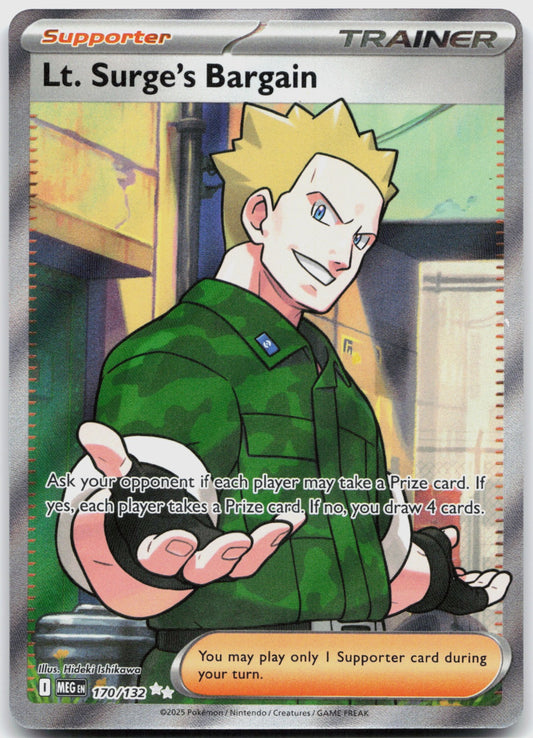 Lt. Surge's Bargain Holo Ultra Rare ME01: Mega Evolution 170/132 NM