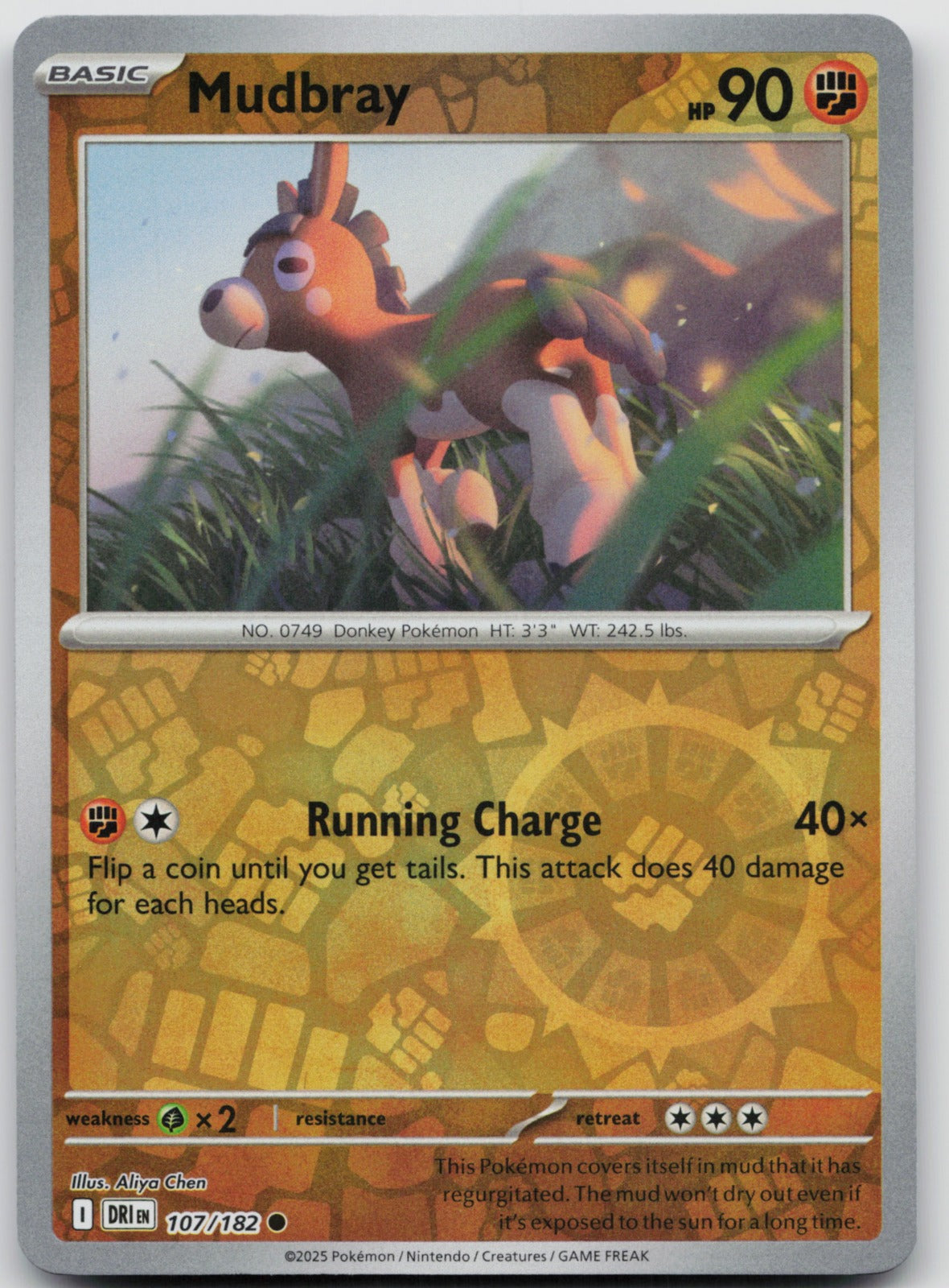 Mudbray Reverse Holo Common SV10: Destined Rivals 107/182 NM