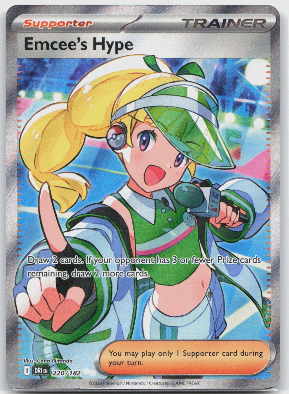 Emcee's Hype Holo Ultra Rare SV10: Destined Rivals 220/182 NM